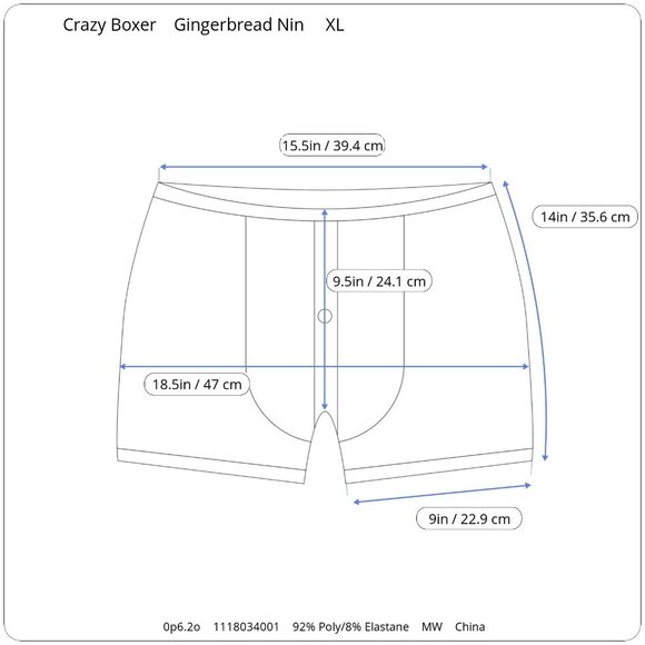 NWT Crazy Boxer 2 Pack Funny Gingerbread Ninja Christmas Holiday Underwear XL - Picture 10 of 10